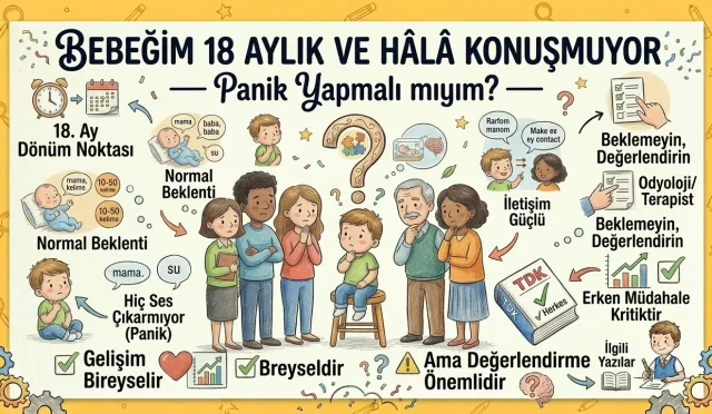 Bebeğim 18 Aylık ve Hâlâ Konuşmuyor — Panik Yapmalı mıyım?