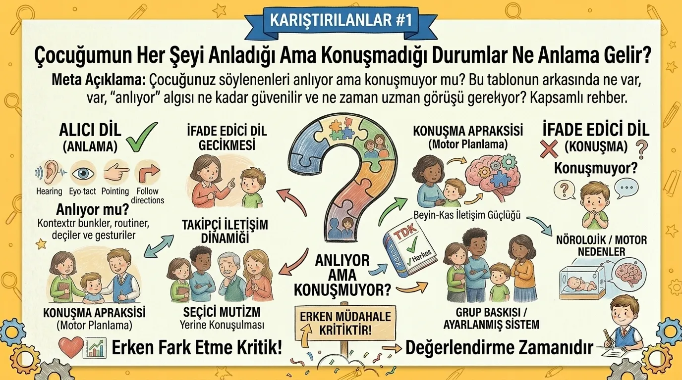Çocuğumun Her Şeyi Anladığı Ama Konuşmadığı Durumlar Ne Anlama Gelir?