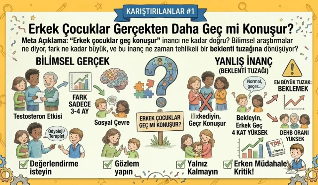 Erkek Çocuklar Gerçekten Daha Geç mi Konuşur?