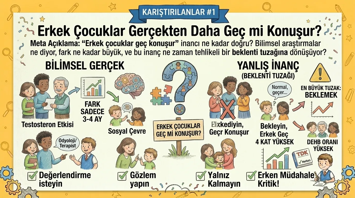 Erkek Çocuklar Gerçekten Daha Geç mi Konuşur?