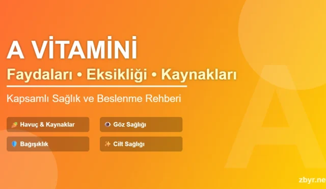 A Vitamini Faydaları ve Kaynakları İnfografik