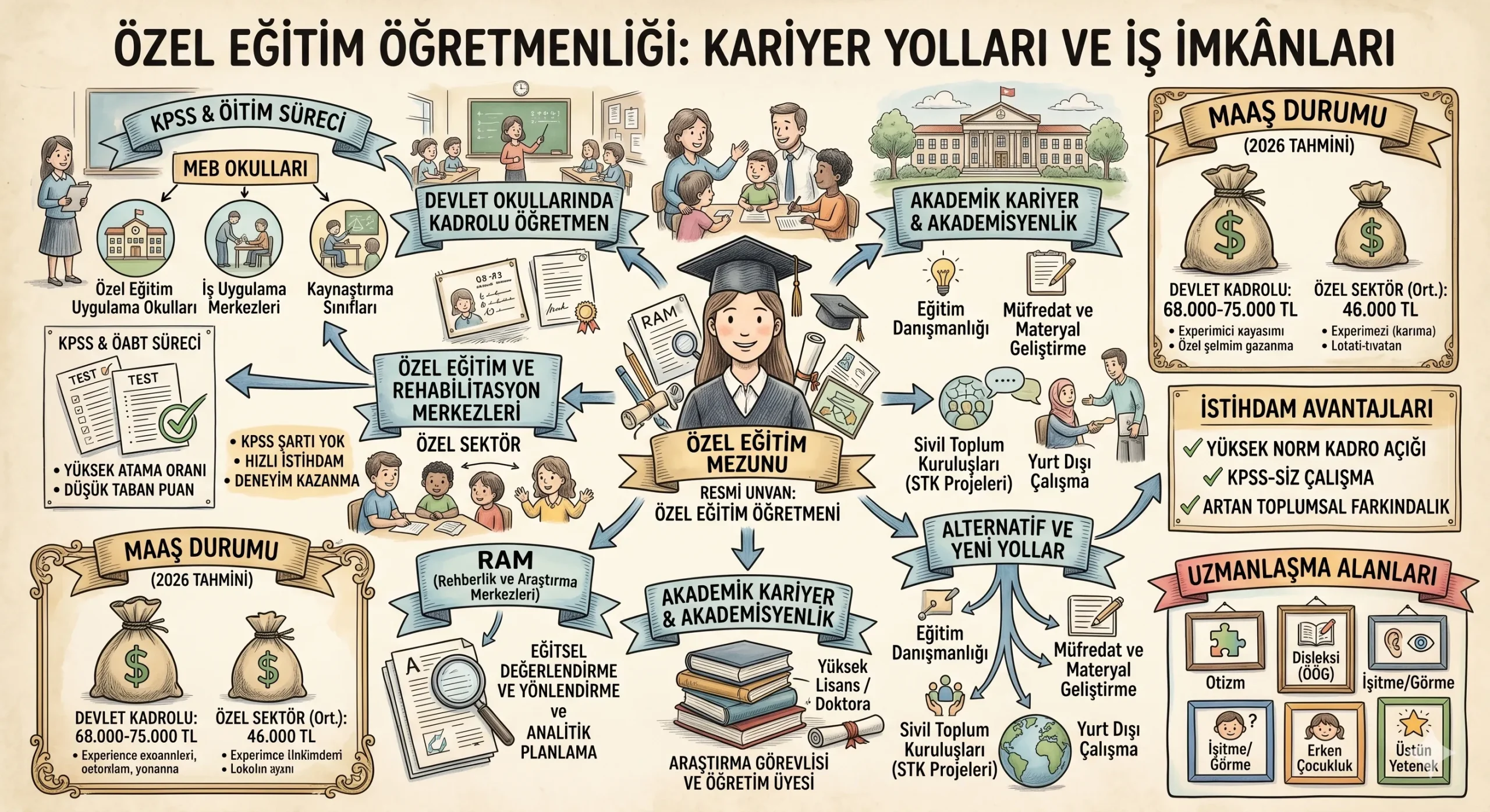 Özel Eğitim Öğretmenliği Mezunu Ne Olur? Kariyer Yolları ve İş İmkânları